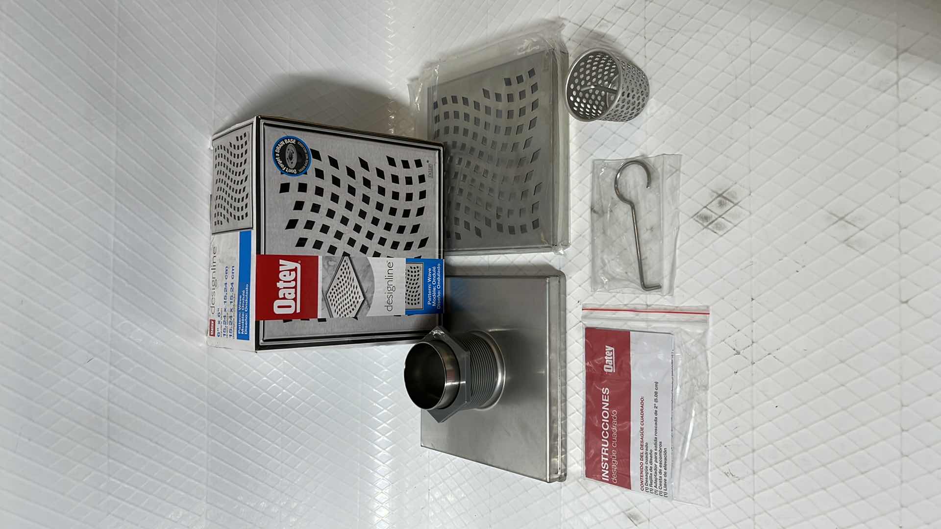 Photo 2 of NEW OATEY DESIGNLINE 6” x 6”WAVE PATTERN GRATE DRAIN KIT