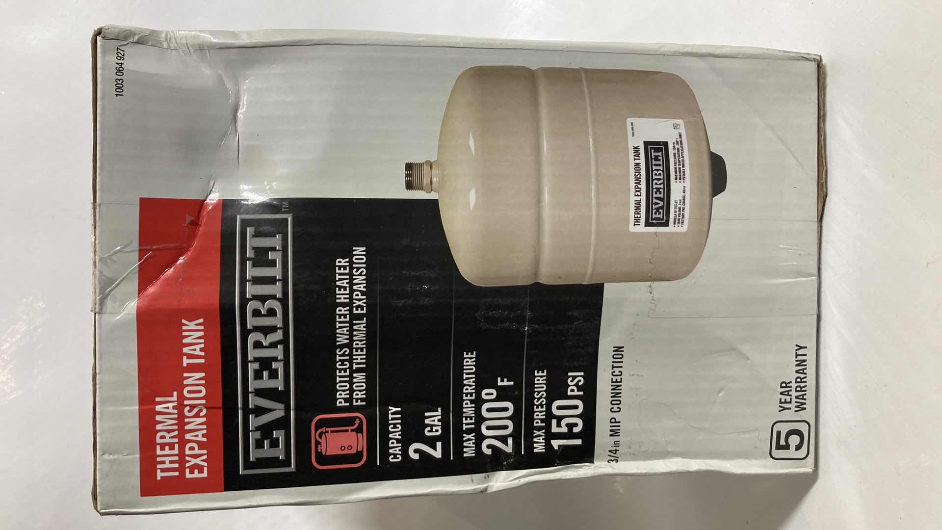 Photo 1 of NEW EVERBILT THERMAL EXPANSION TANK 2GAL MODEL 1003064927