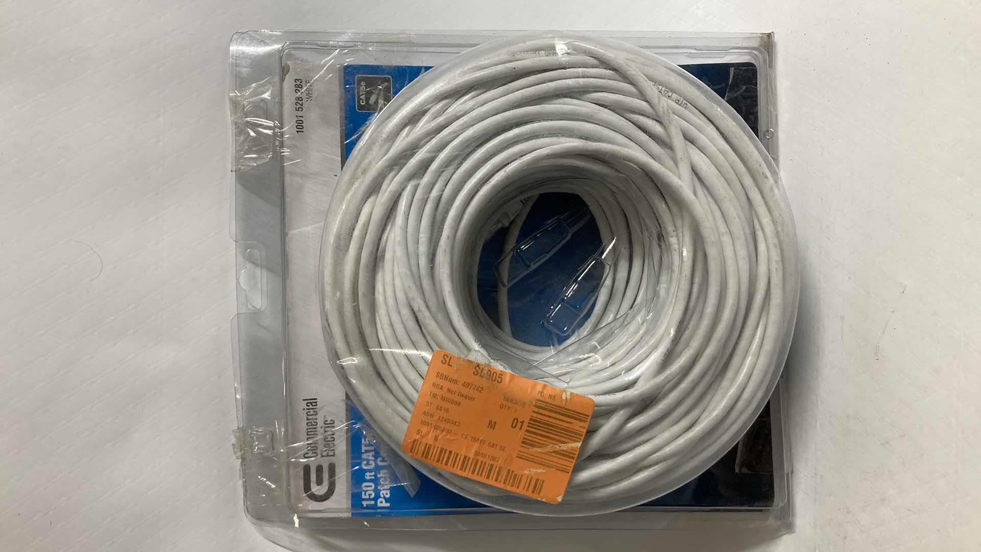 Photo 1 of COMMERCIAL ELECTRIC CAT5e WHITE PATCH CORD 150’