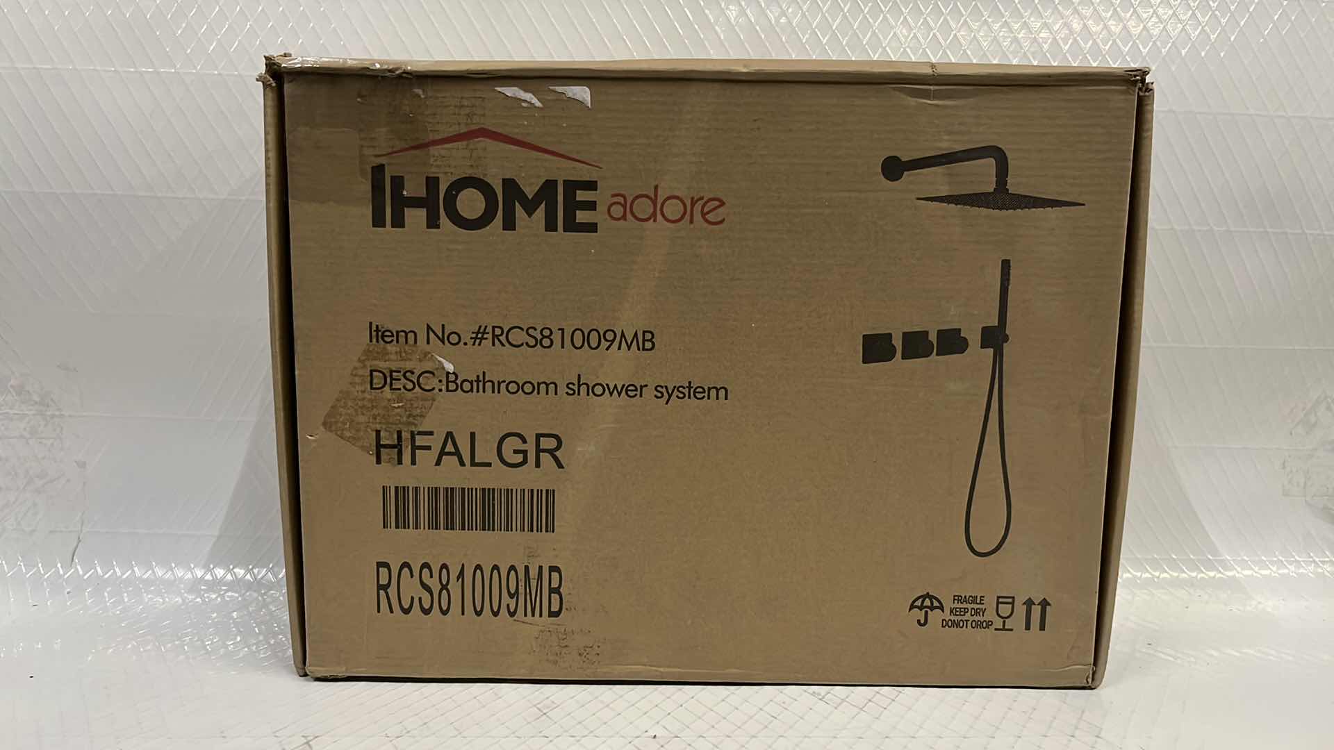 Photo 1 of NEW IHOME ADORE BATHROOM SHOWER SYSTEM, BLACK (#RCS81009MB)