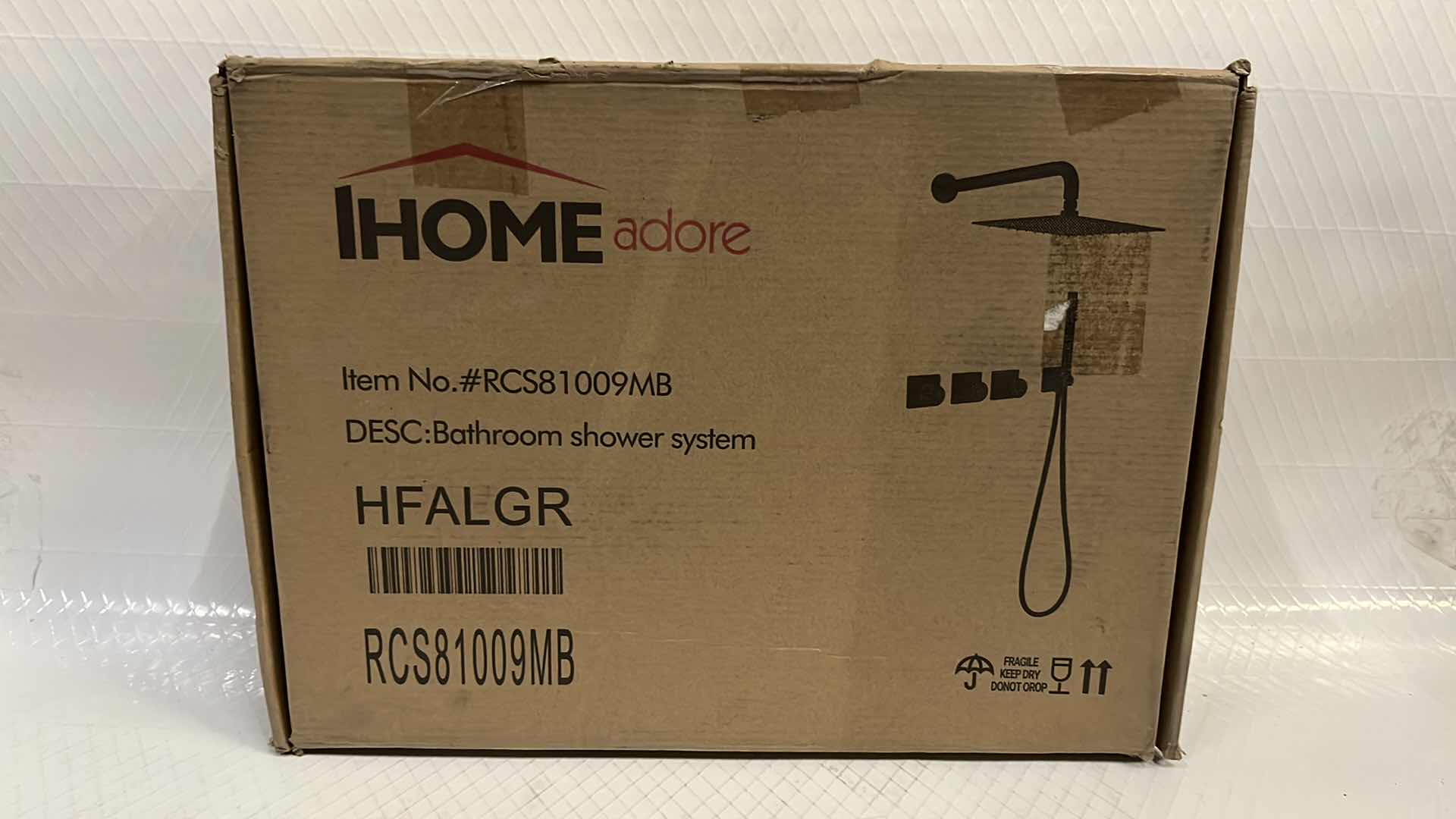 Photo 1 of NEW IHOME ADORE BATHROOM SHOWER SYSTEM, BLACK (#RCS81009MB)