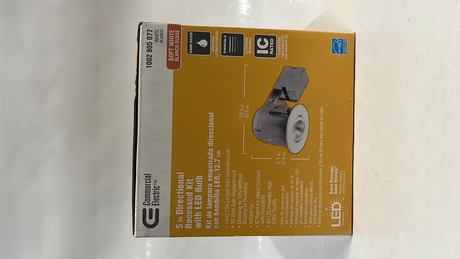 Photo 2 of NEW COMMERCIAL ELECTRIC 5” DIRECTIONAL KIT W LED BULB, SOFT WHITE (1002 805 077)