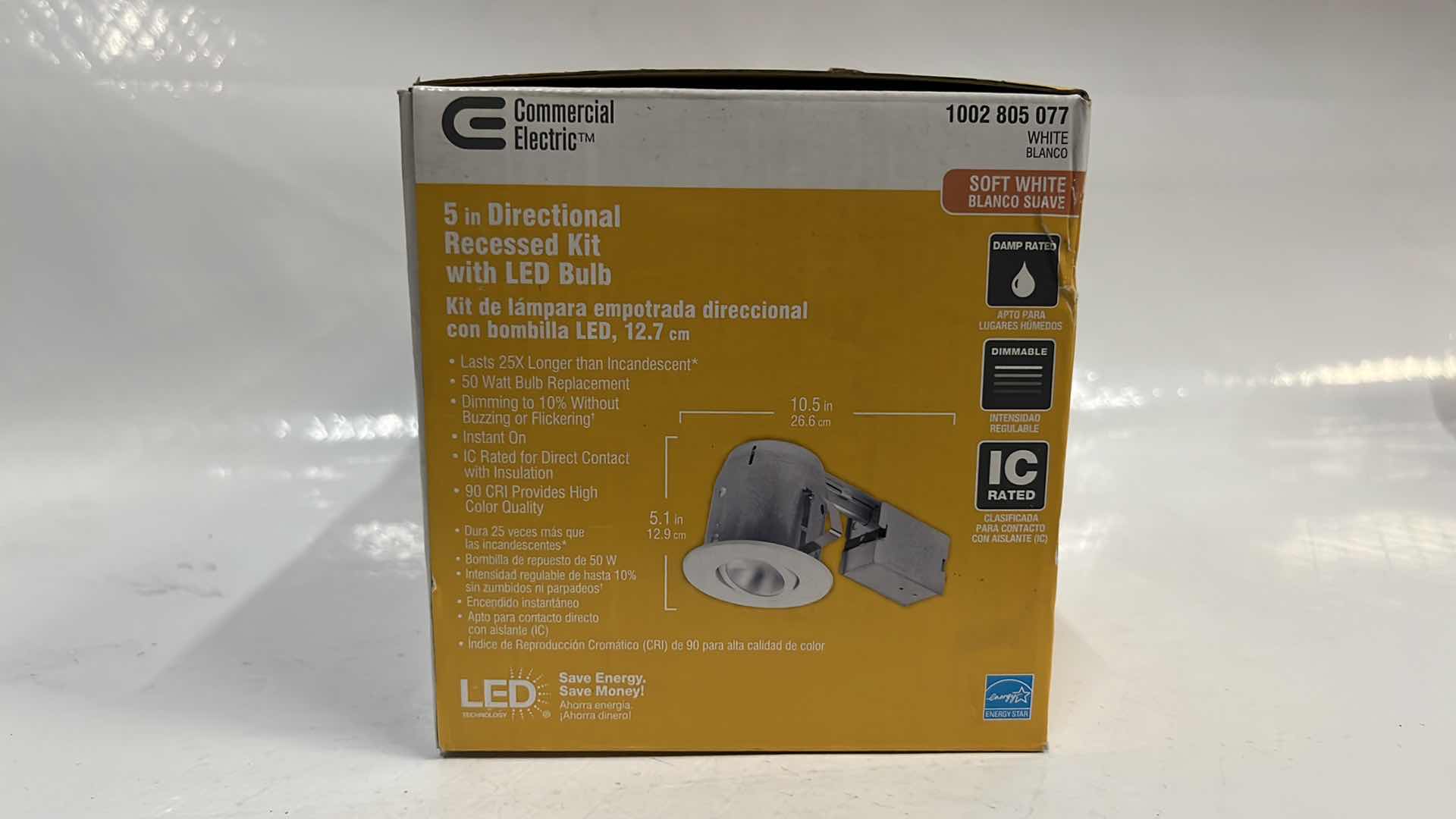 Photo 2 of NEW COMMERCIAL ELECTRIC 5” DIRECTIONAL KIT W LED BULB, SOFT WHITE (1002 805 077)