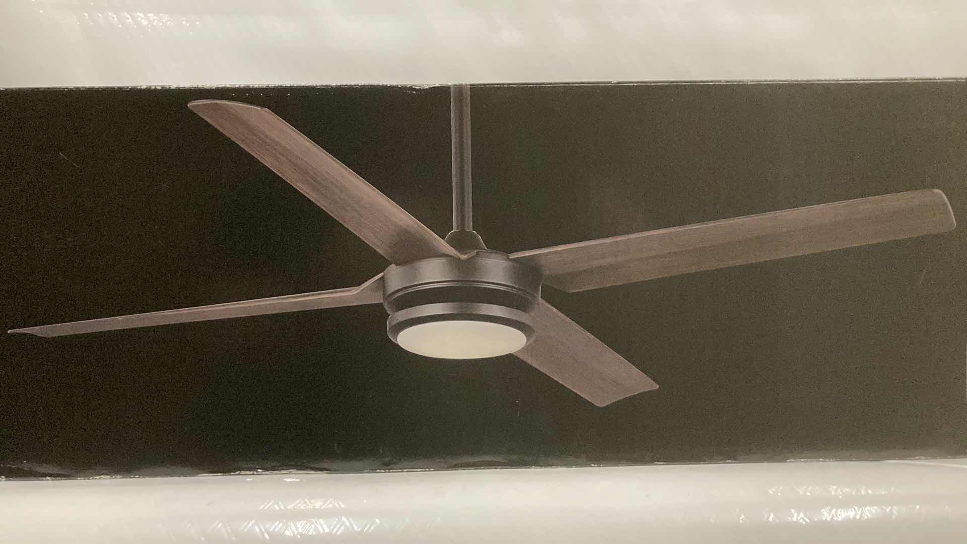 Photo 1 of NEW LARITZA ALTITUDE INDOOR OUTDOOR 56” MATTE BLACK FAN W LED LIGHT KIT & REMOTE MODEL 1005741904