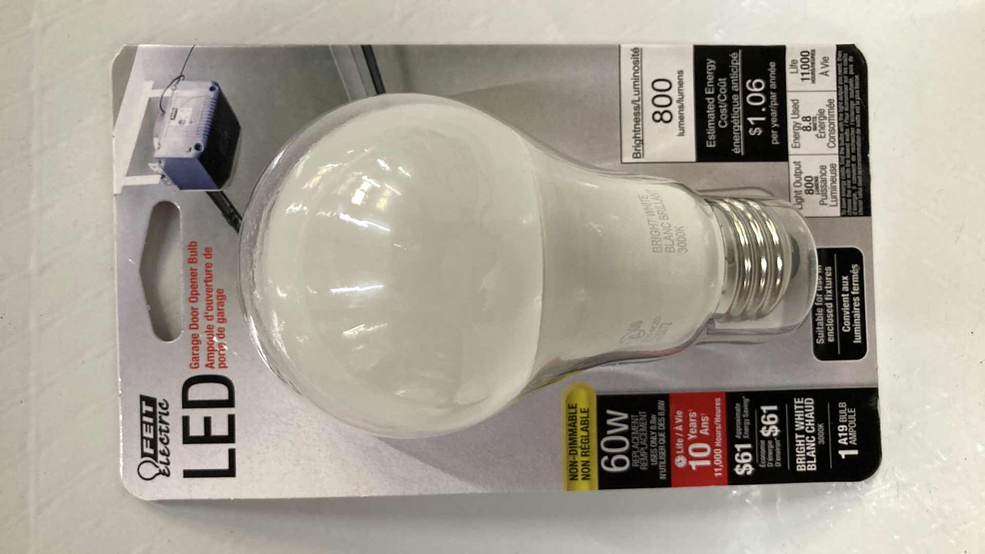 Photo 1 of NEW FIET ELECTRIC LED 60WATT BRIGHT WHITE BULBS (6)