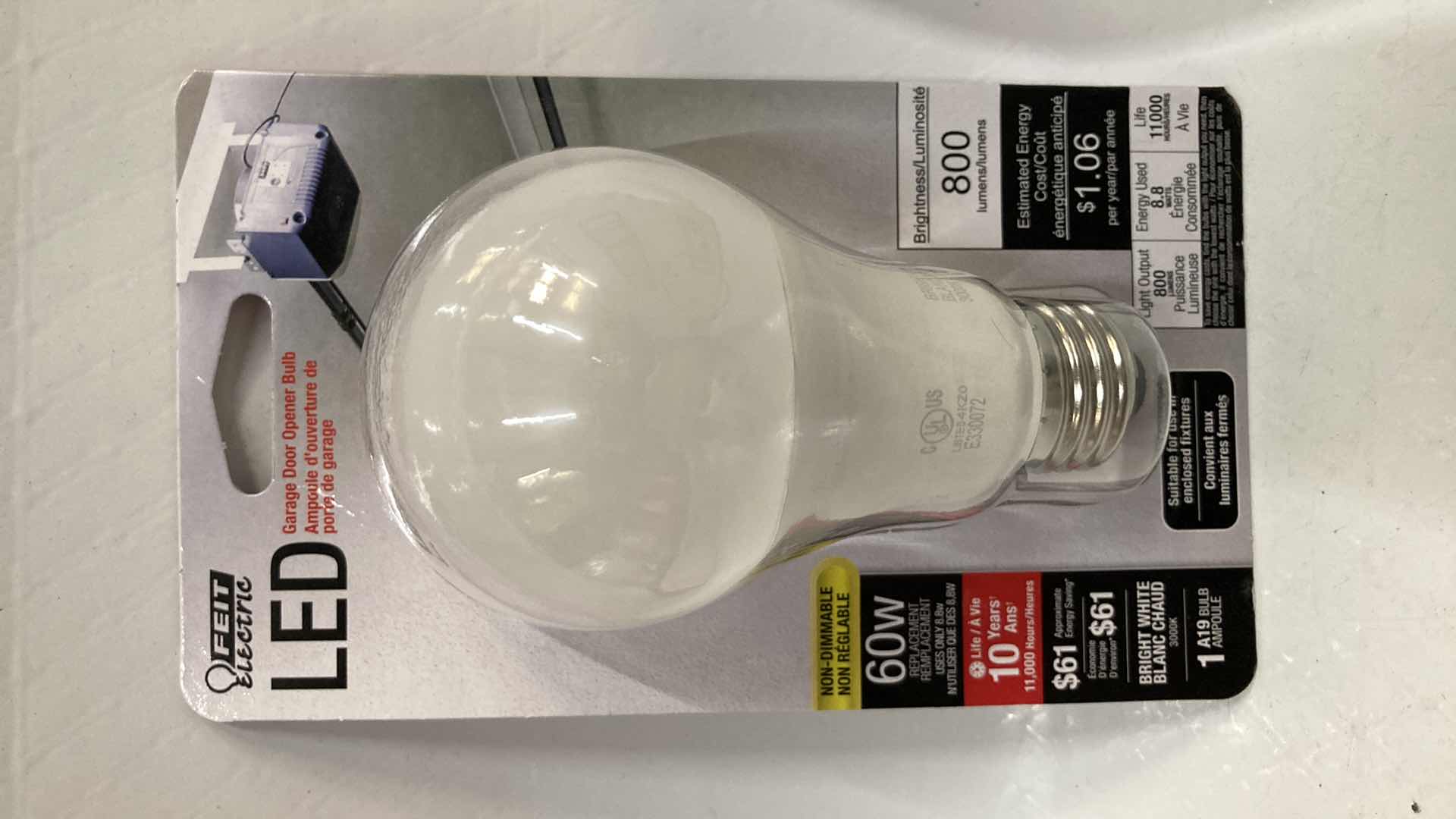 Photo 1 of NEW FIET ELECTRIC LED 60WATT BRIGHT WHITE BULBS (6)