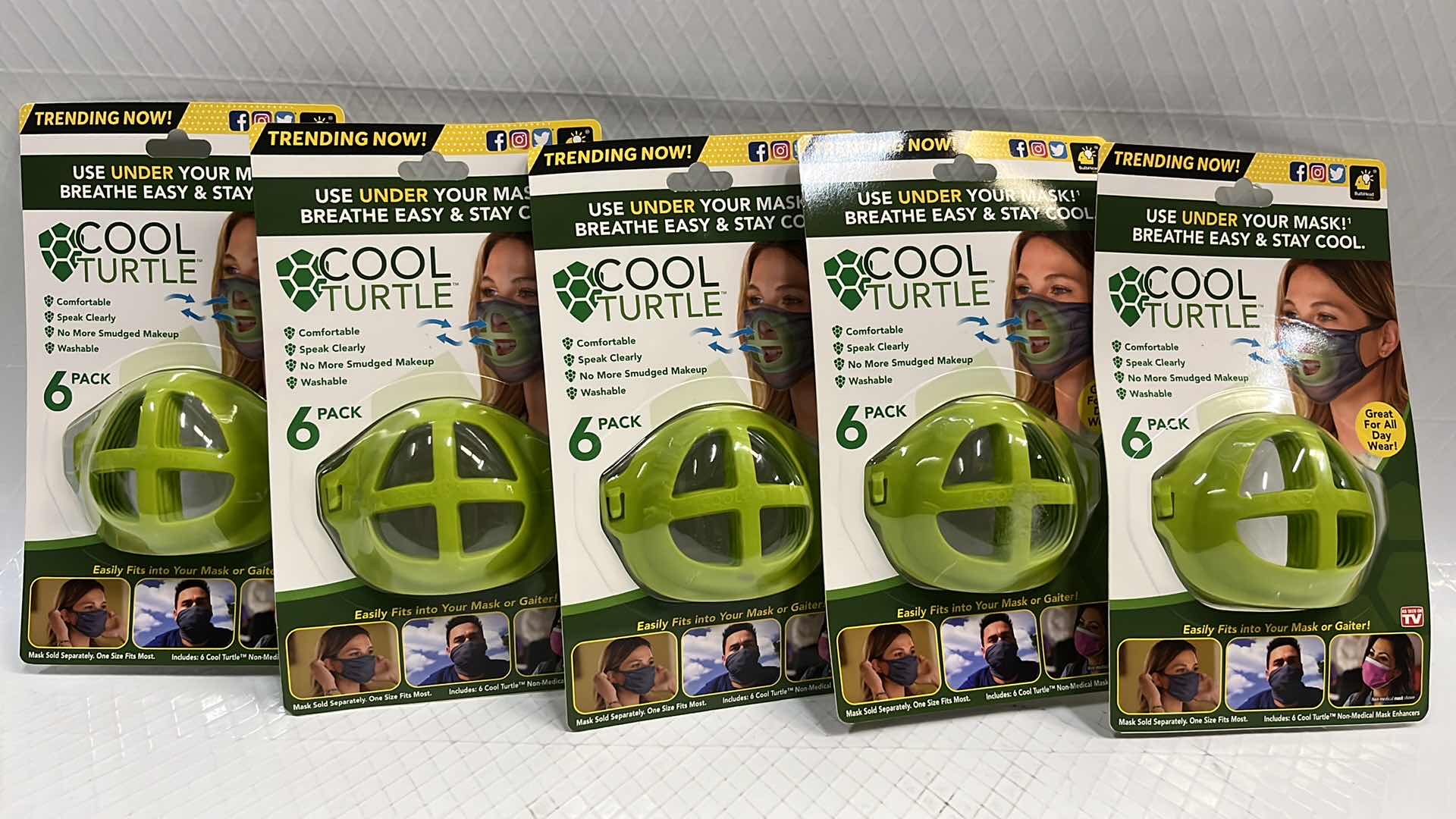 Photo 1 of 5- NEW COOL TURTLE 6-PACK NON-MEDICAL MASK ENHANCER
