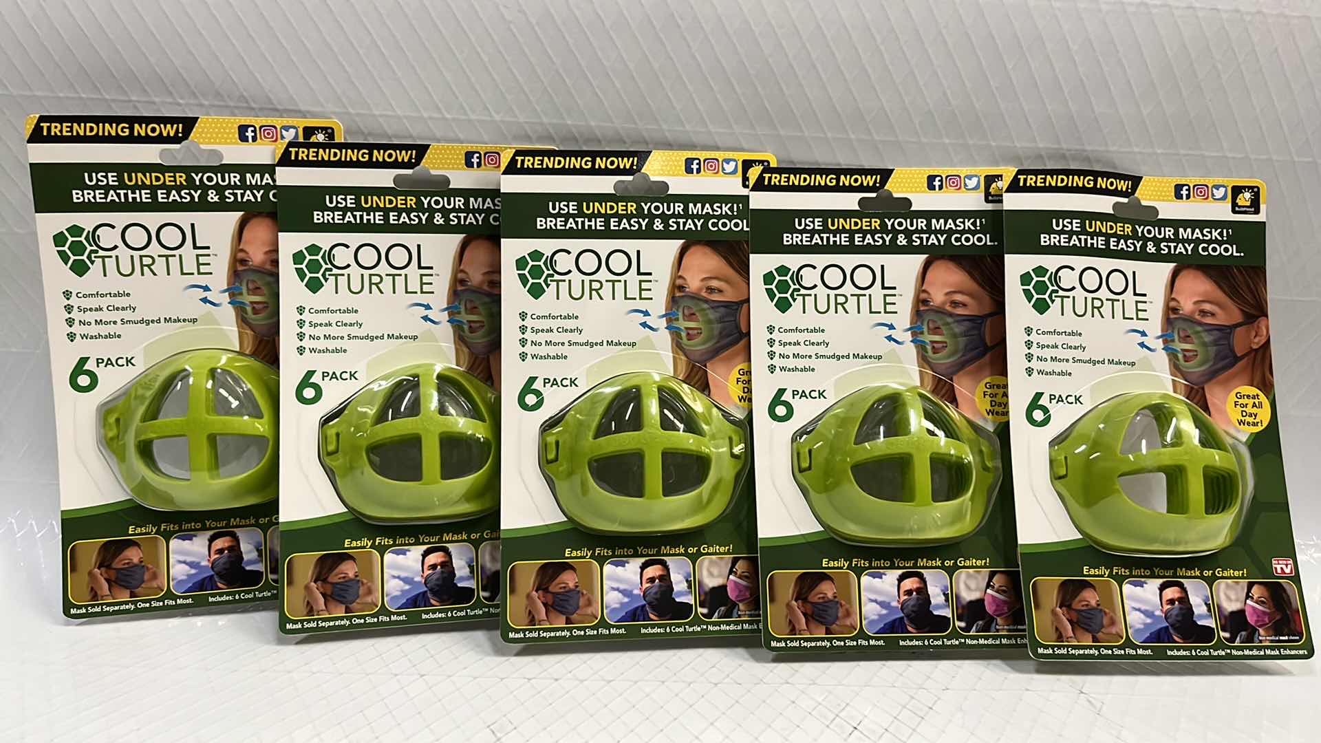 Photo 1 of 5- NEW COOL TURTLE 6-PACK NON-MEDICAL MASK ENHANCER