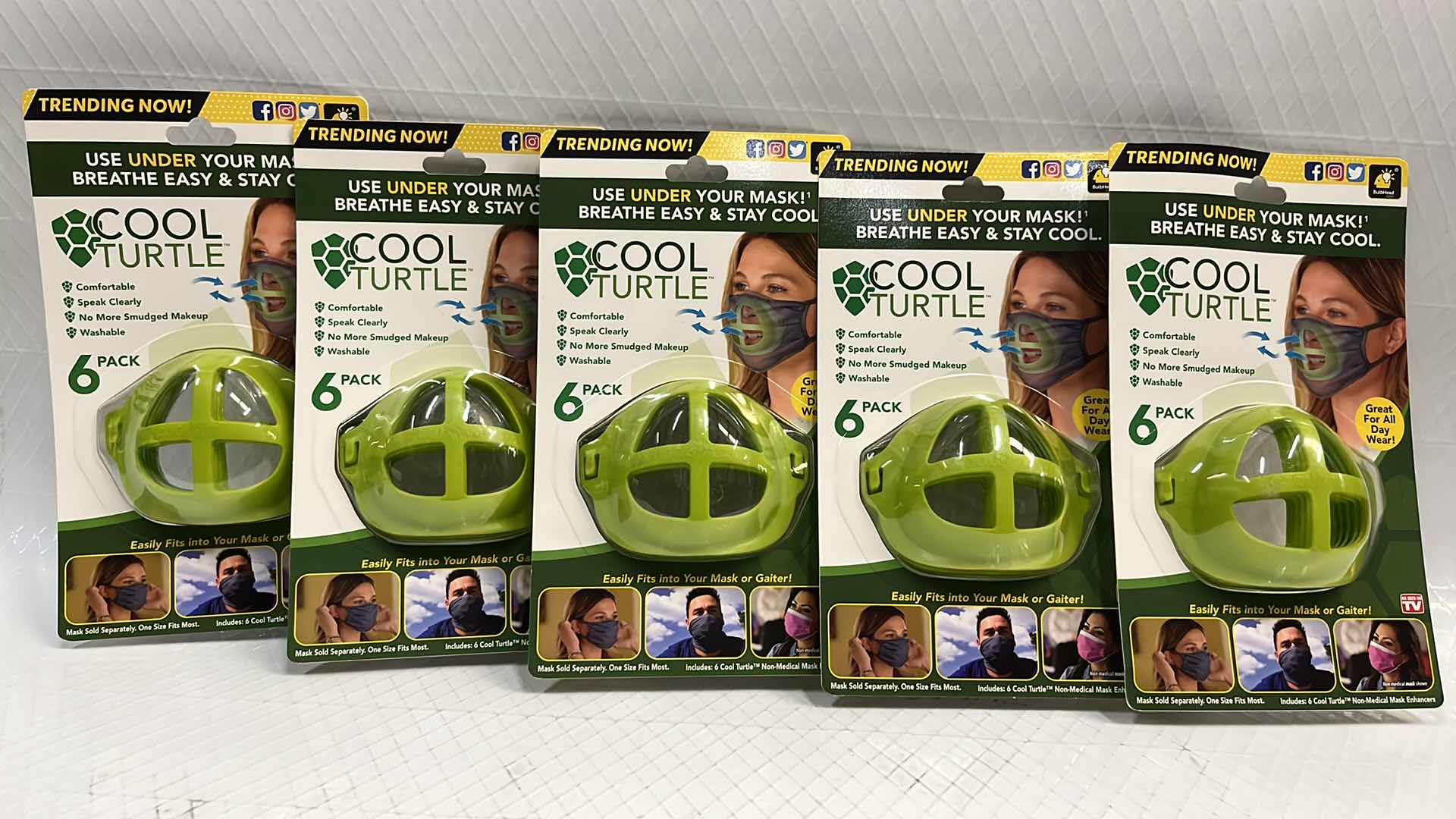 Photo 1 of 5- NEW COOL TURTLE 6-PACK NON-MEDICAL MASK ENHANCER