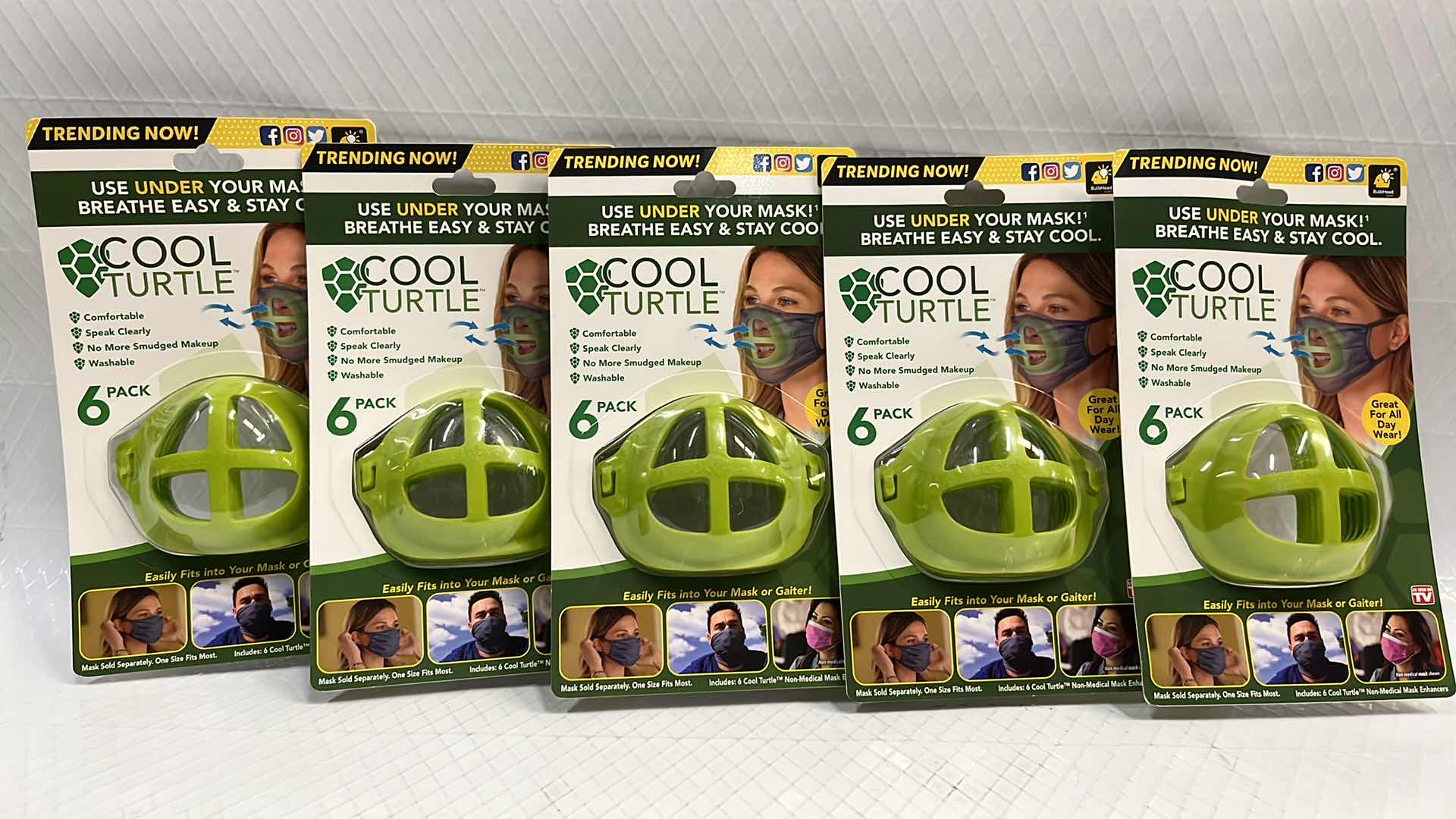 Photo 1 of 5- NEW COOL TURTLE 6-PACK NON-MEDICAL MASK ENHANCER