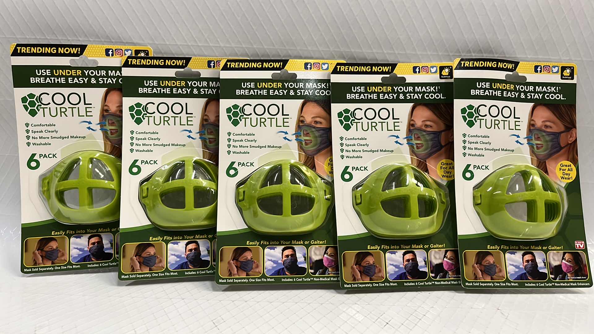 Photo 1 of 5- NEW COOL TURTLE 6-PACK NON-MEDICAL MASK ENHANCER