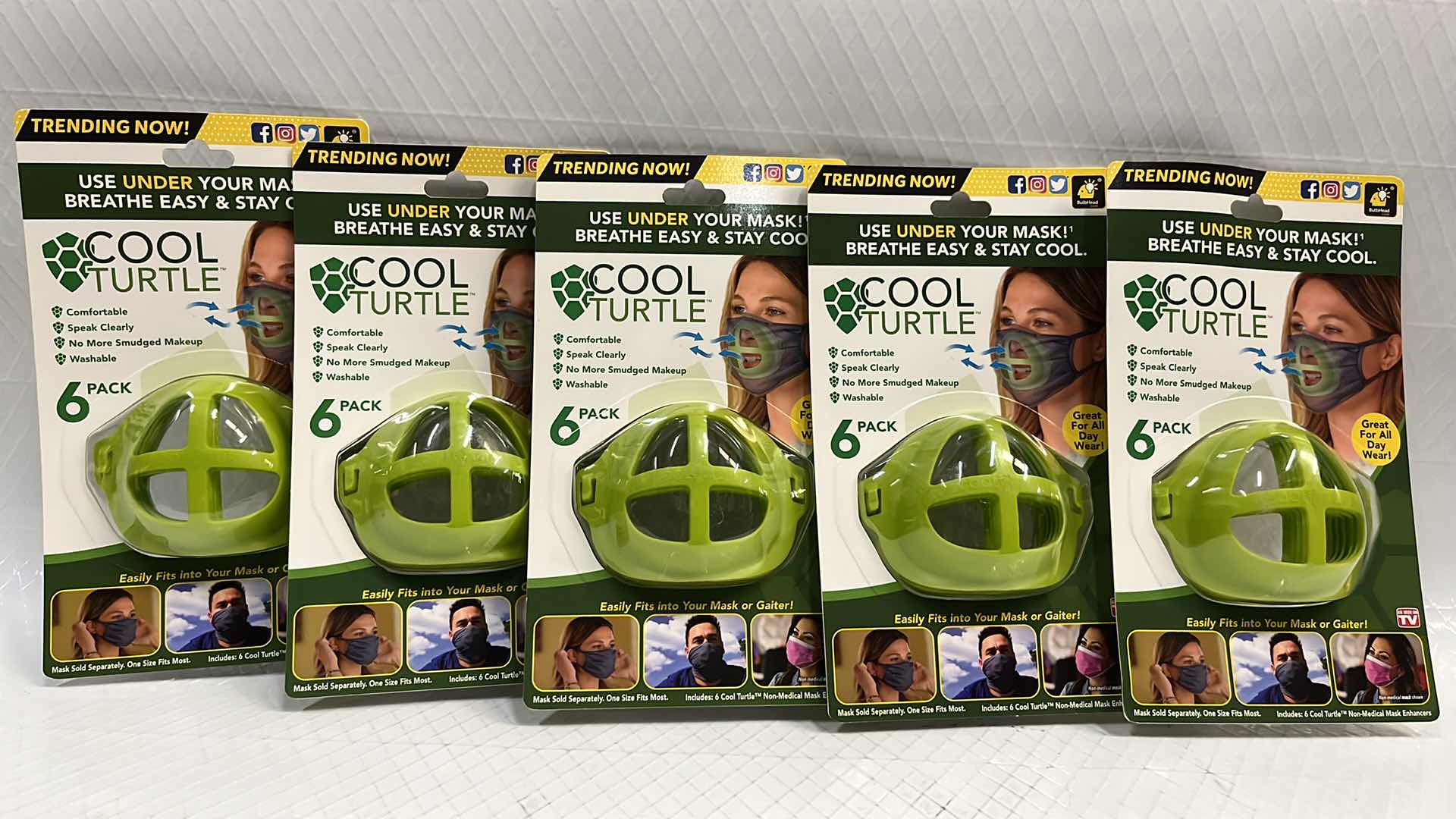 Photo 1 of 5- NEW COOL TURTLE 6-PACK NON-MEDICAL MASK ENHANCER