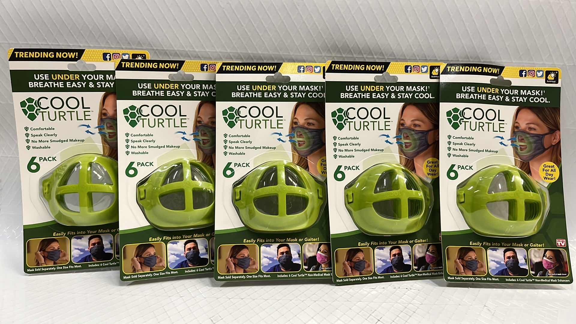 Photo 1 of 5- NEW COOL TURTLE 6-PACK NON-MEDICAL MASK ENHANCER