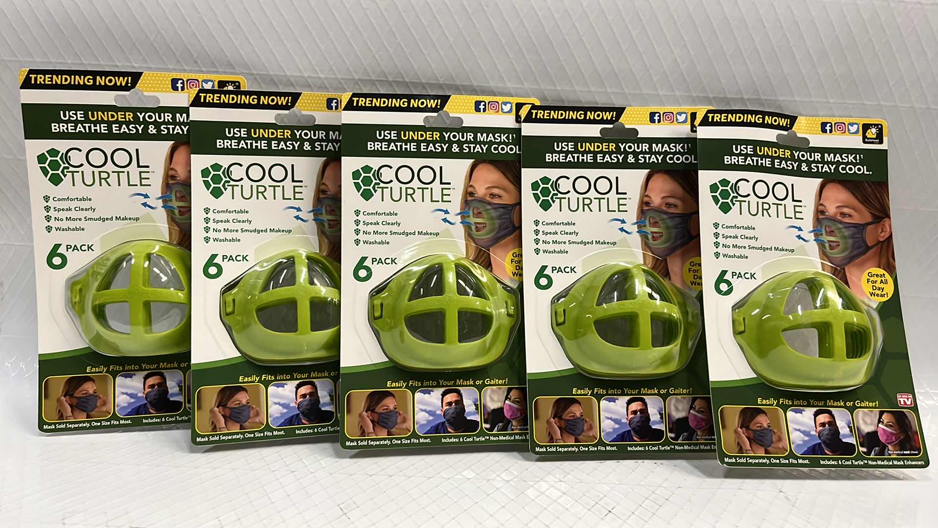 Photo 1 of 5- NEW COOL TURTLE 6-PACK NON-MEDICAL MASK ENHANCER