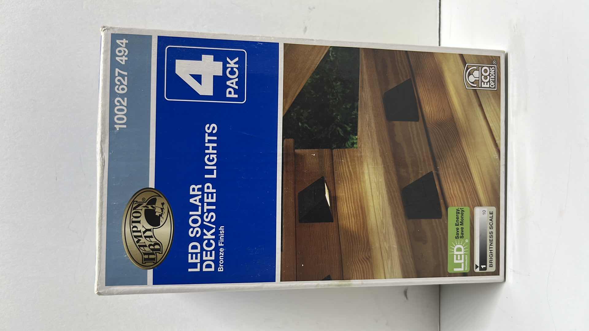 Photo 1 of NEW HAMPTON BAY LED SOLAR DECK/STEP LIGHTS SET (4) BRONZE FINISH 1002 627 494