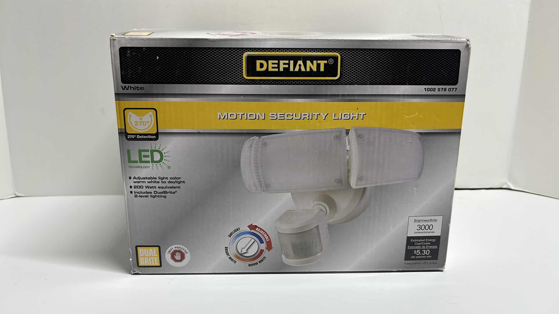 Photo 1 of NEW DEFIANT WHITE OUTDOOR LED MOTION SECURITY LIGHT 1002 578 077