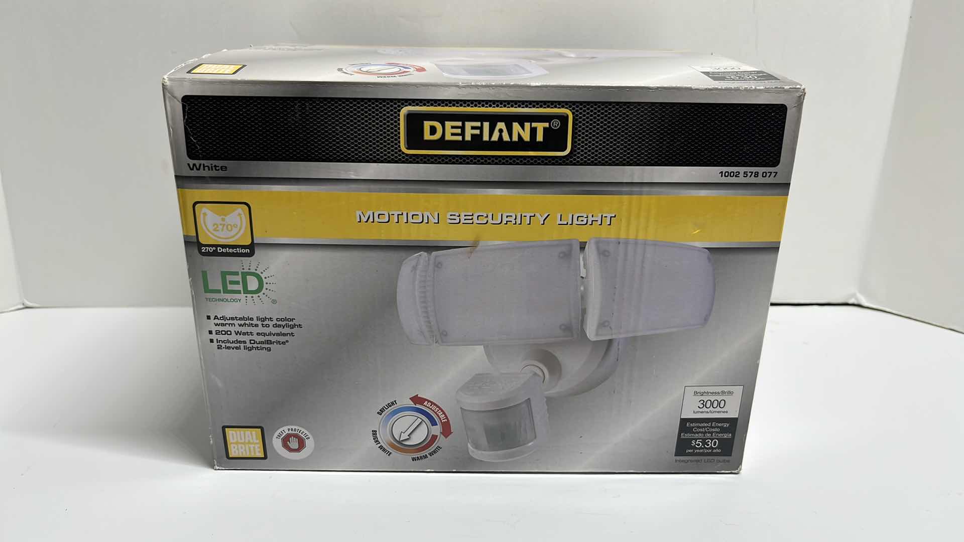 Photo 1 of NEW DEFIANT WHITE OUTDOOR LED MOTION SECURITY LIGHT 1002 578 077