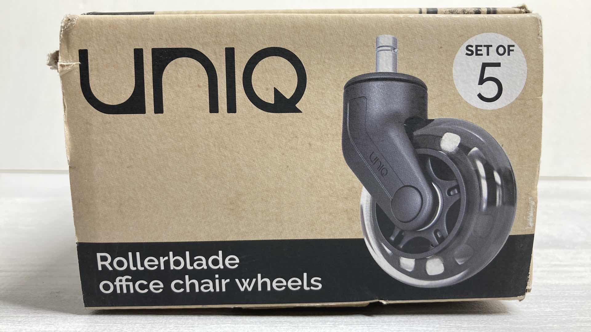 Photo 1 of NEW UNIQ ROLLER BLADE OFFICE CHAIR WHEELS SET OF 5