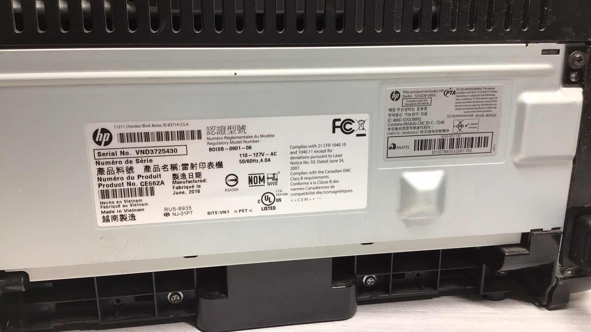 Photo 3 of HP LASERJET PRINTER P1109W