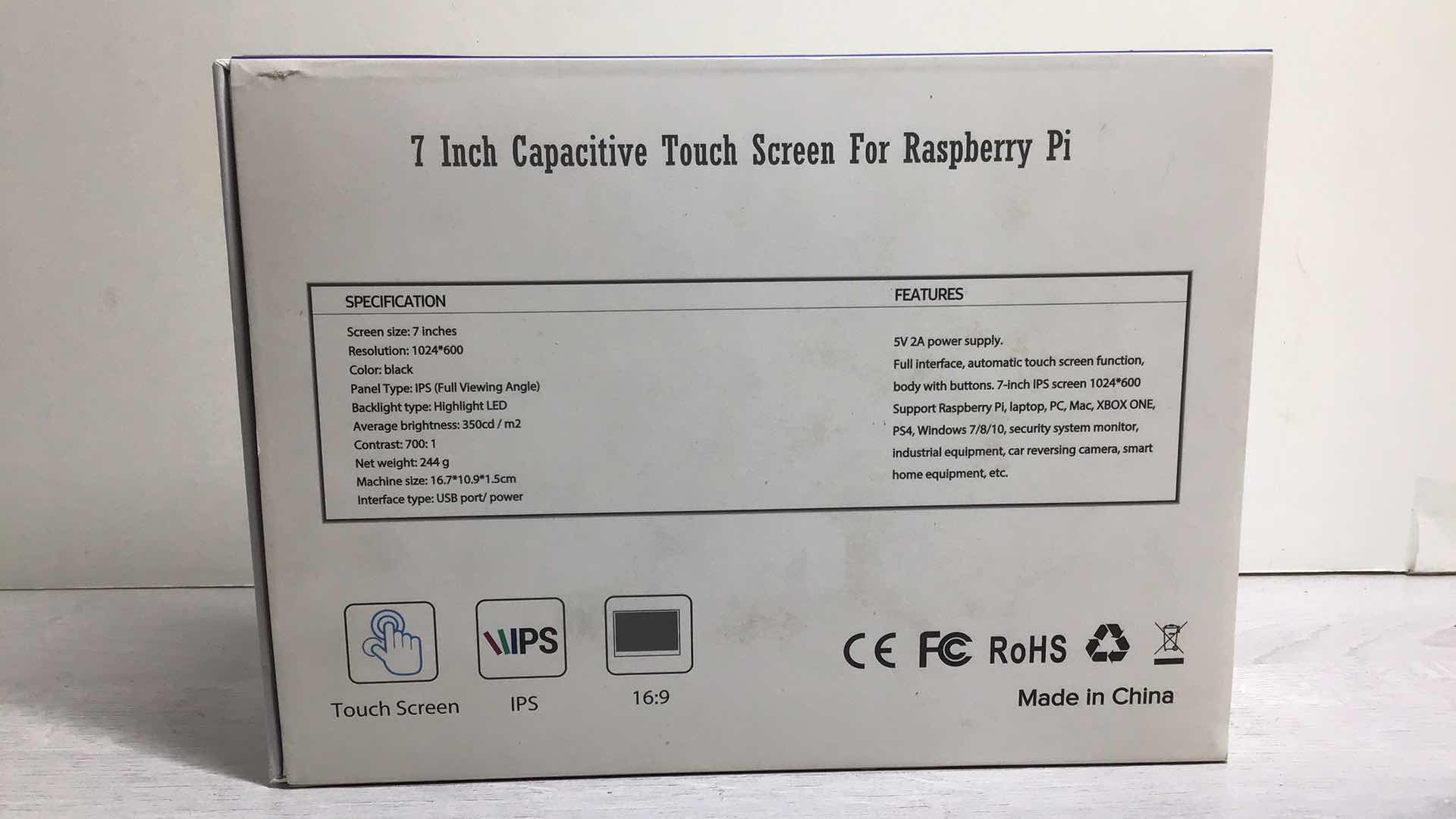 Photo 2 of NEW 7 INCH CAPACITIVE TOUCH SCREEN FOR RASPBERRY PI