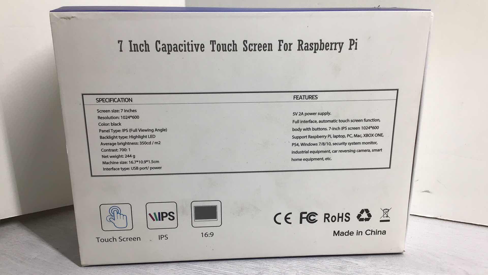 Photo 2 of NEW 7 INCH CAPACITIVE TOUCH SCREEN FOR RASPBERRY PI