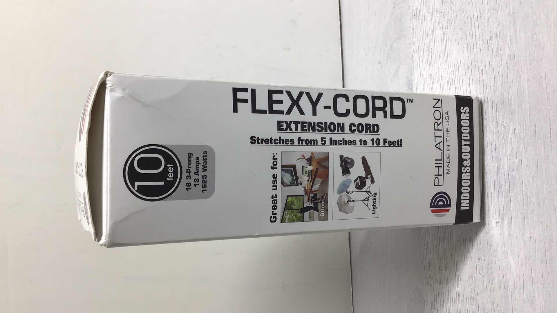 Photo 3 of NEW PHILATRON 10FT FLEXY CORD EXTENSION CABLE