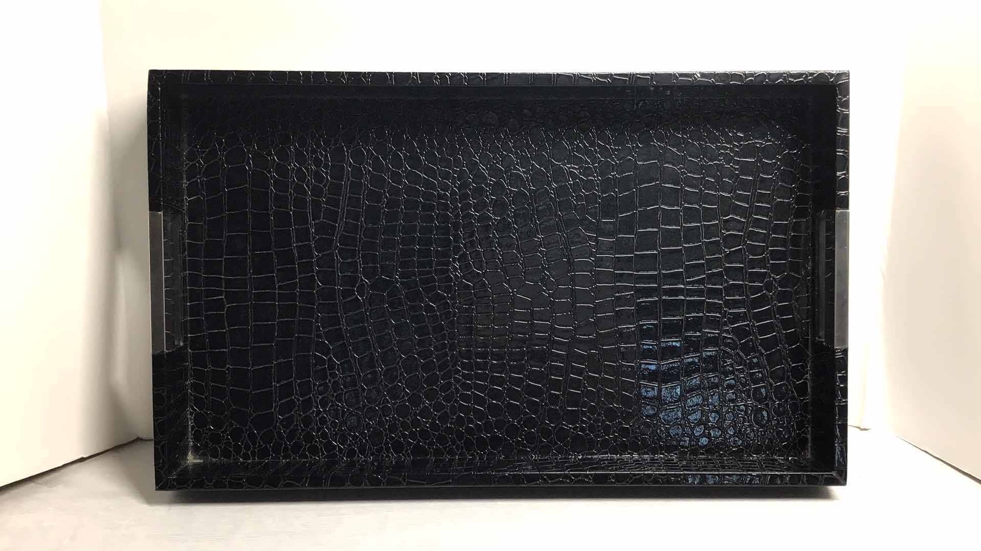 Photo 2 of ALLIGATOR SKIN SERVING TRAY 18” X 10”