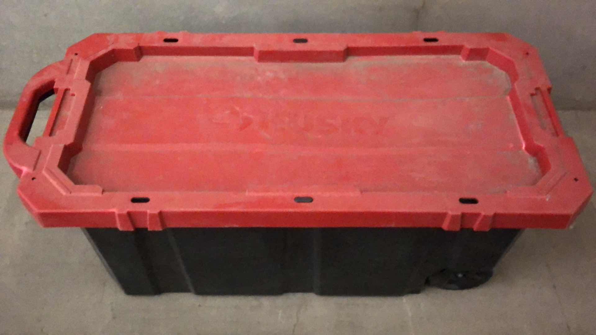 Photo 3 of HUSKY 45GAL LATCH AND STACK TOTE WITH WHEELS