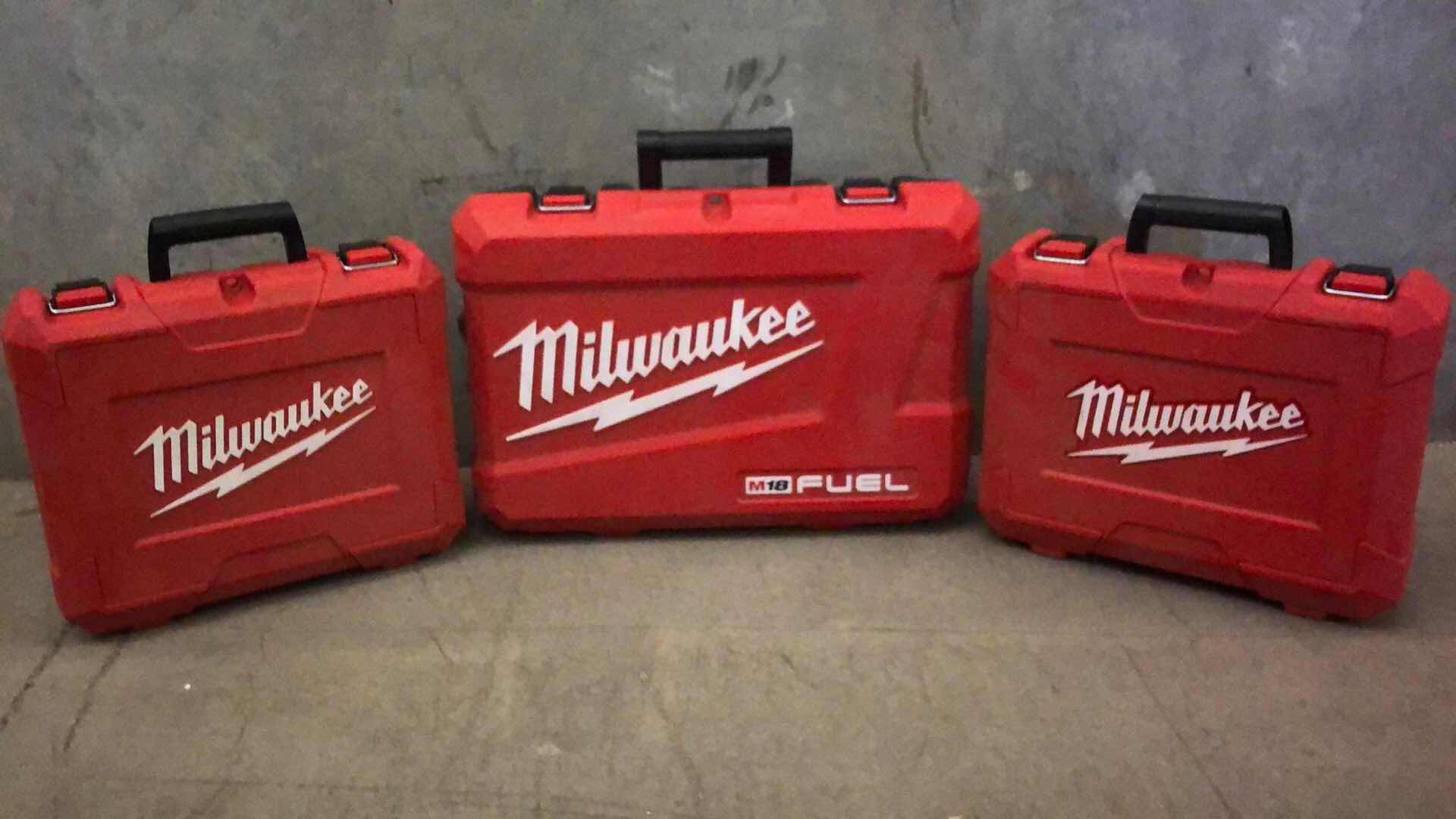 Photo 1 of MILWAUKEE TOOL CASES FOR COMPACT BRUSHLESS IMPACT DRIVER KIT, ROTARY HAMMER DRILL KIT AND M18 FUEL TWO TOOL COMBO KIT