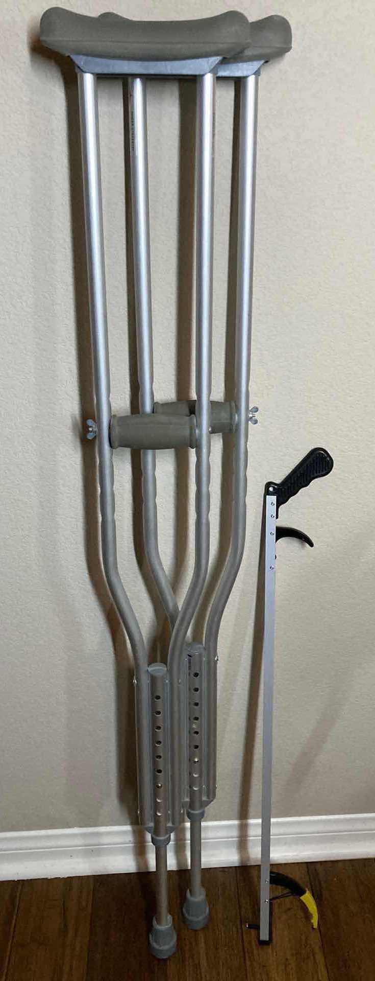 Photo 3 of DRIVE STANDARD FOLDING WALKER W CRUTCHES & GRABBER