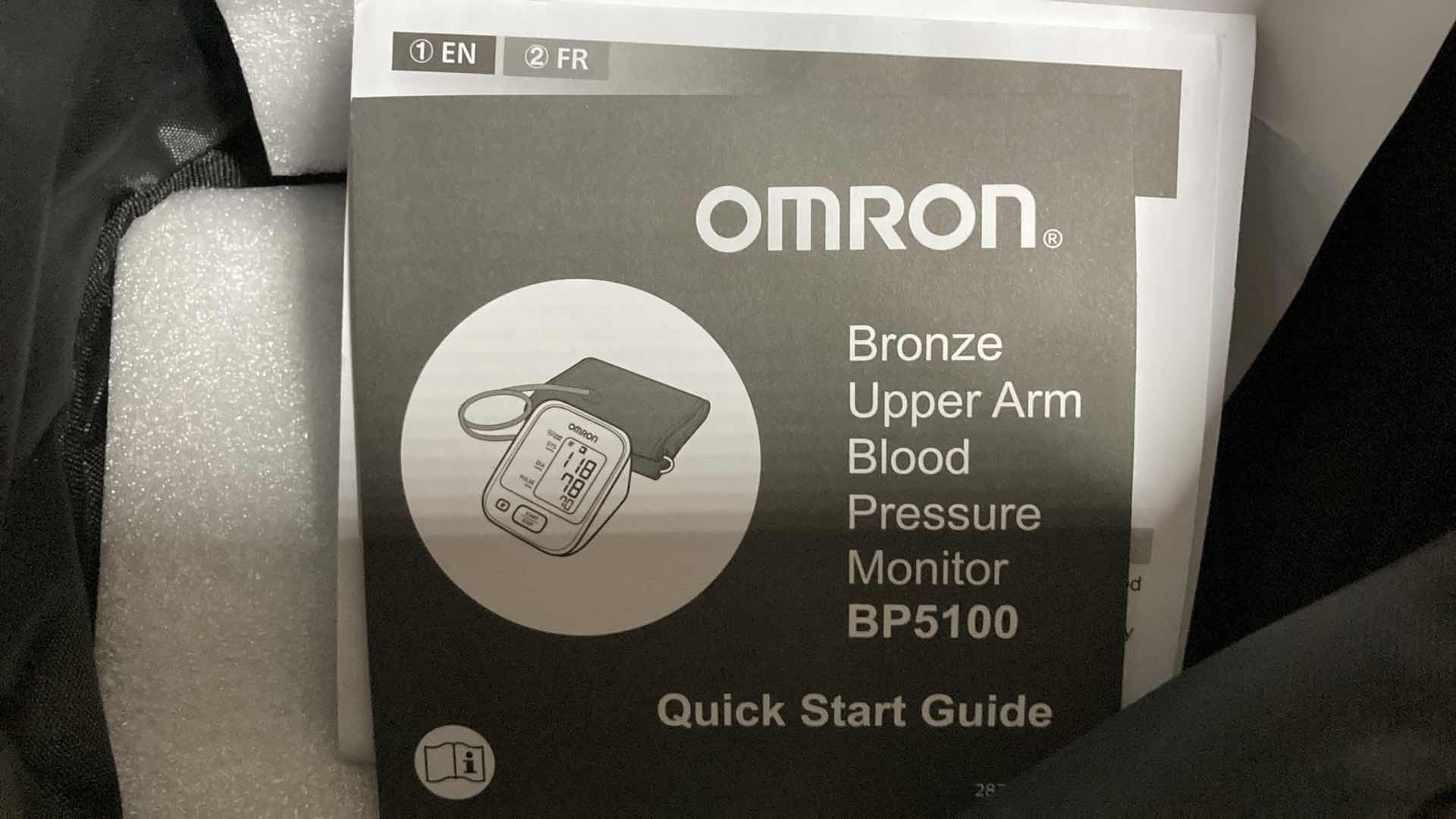 Photo 5 of OMRON BRONZE UPPER ARM BLOOD PRESSURE MONITOR MODEL BP5100 W CASE