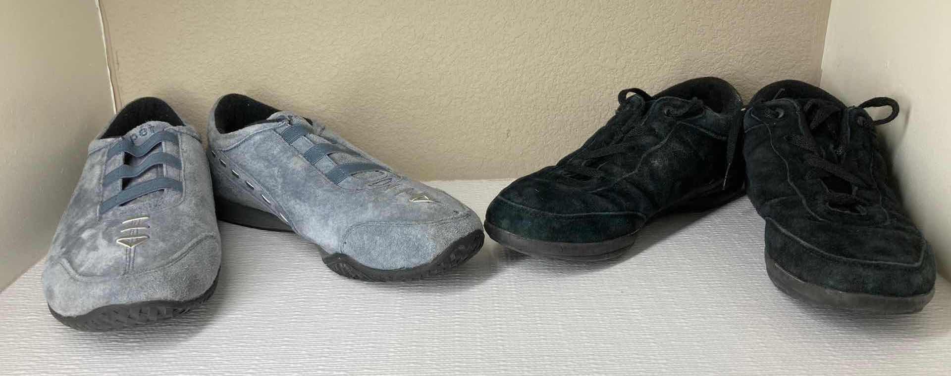 Photo 1 of PROPET GRAY SUEDE SHOES SIZE 8.5 & PROPET BLACK SUEDE SHOES SIZE 8.5