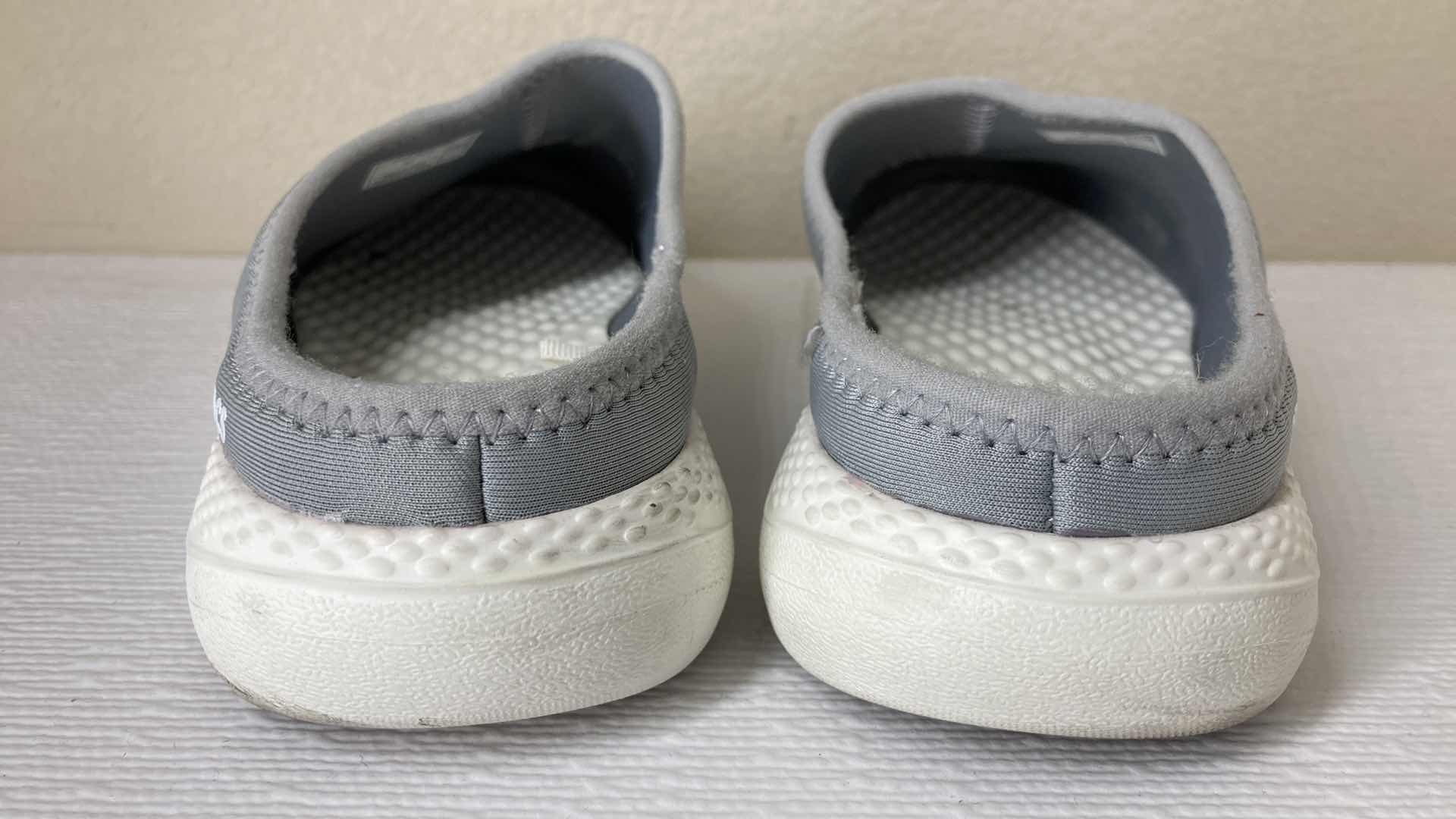 Photo 14 of CROCS BLACK RUBBER SLIP ONS WOMENS SIZE 7 & CROCS GRAY/WHITE LITE RIDE SLIP ONS WOMENS SIZE 7