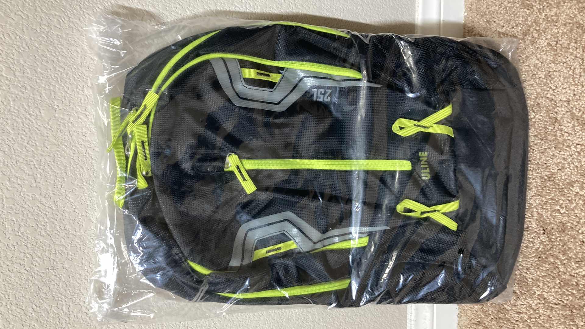 Photo 2 of NEW ULINE 25L BLACK/LIME/GRAY BACKPACK