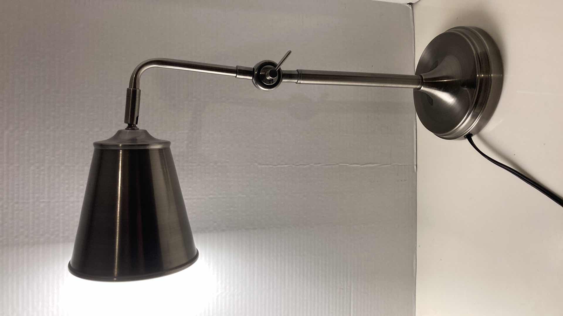 Photo 2 of CHROME FINISH DESK LAMP 10” X 21”