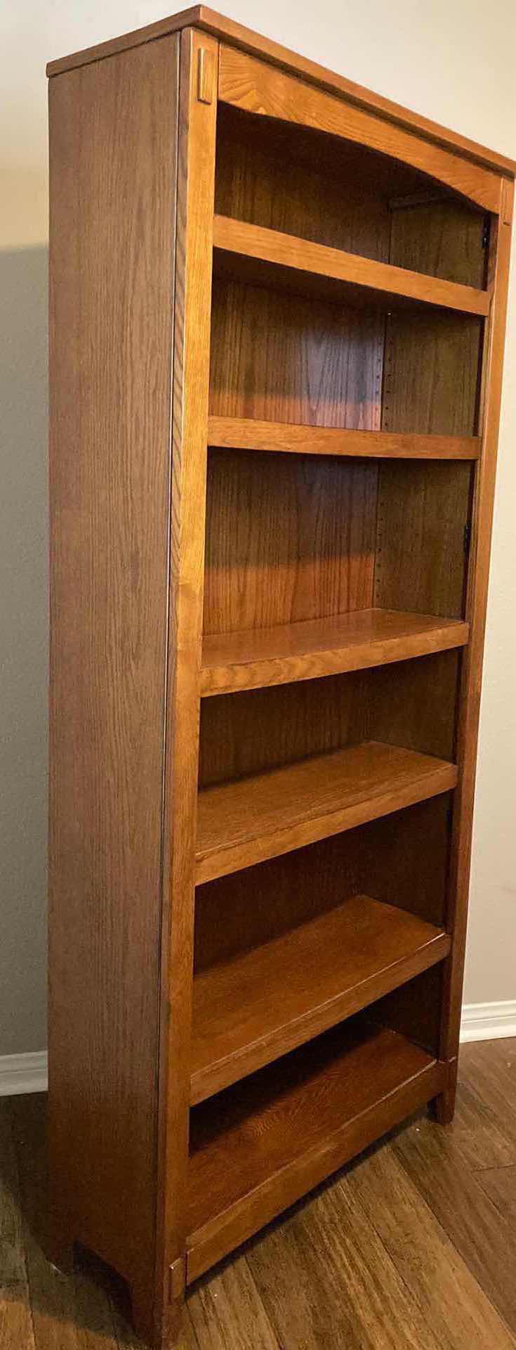 Photo 3 of ASHLEY FURNITURE MAHOGANY FINISH WOOD BOOKCASE 34” X 11” H75”