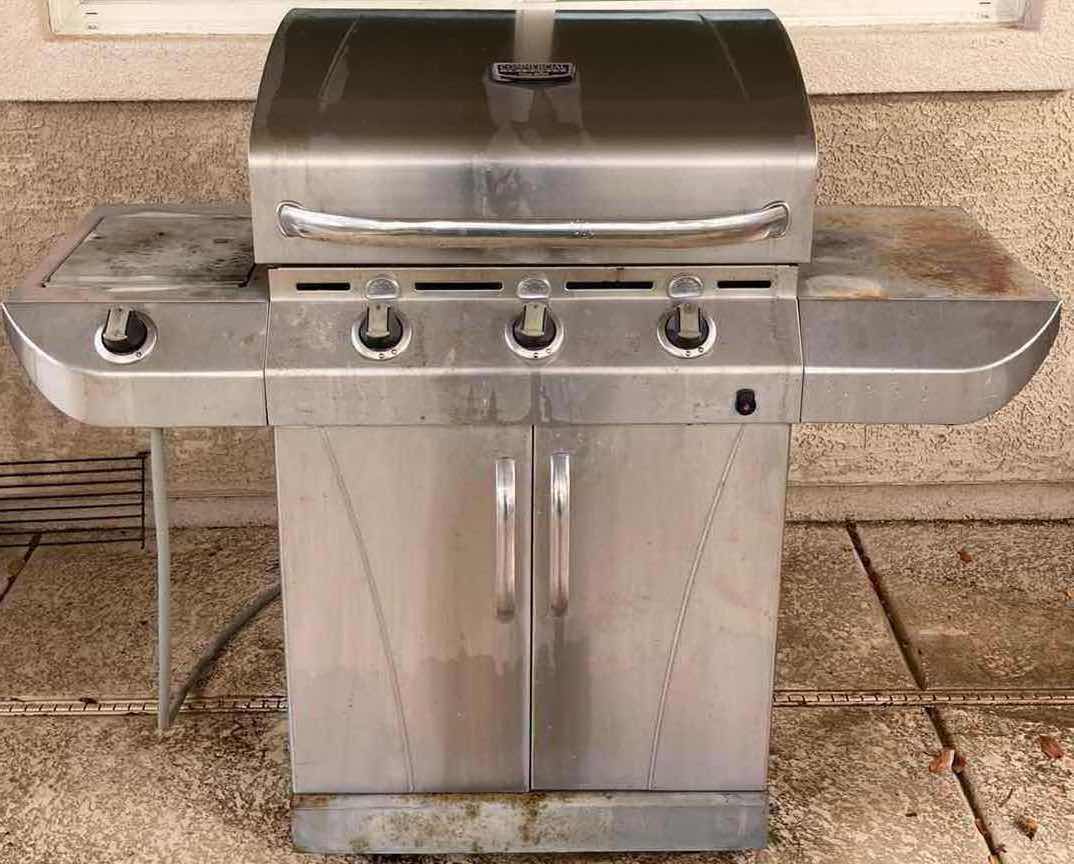 Photo 1 of CHARBROIL COMMERCIAL INFRARED PROPANE GRILL MODEL 463257111 W PROPANE TANK (PARTIALLY FULL)