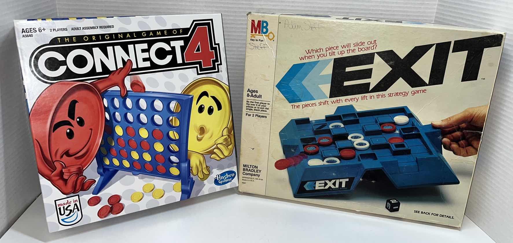 Photo 1 of NEW HASBRO THE ORIGINAL GAME OF CONNECT 4 & VINTAGE MILTON BRADLEY EXIT GAME