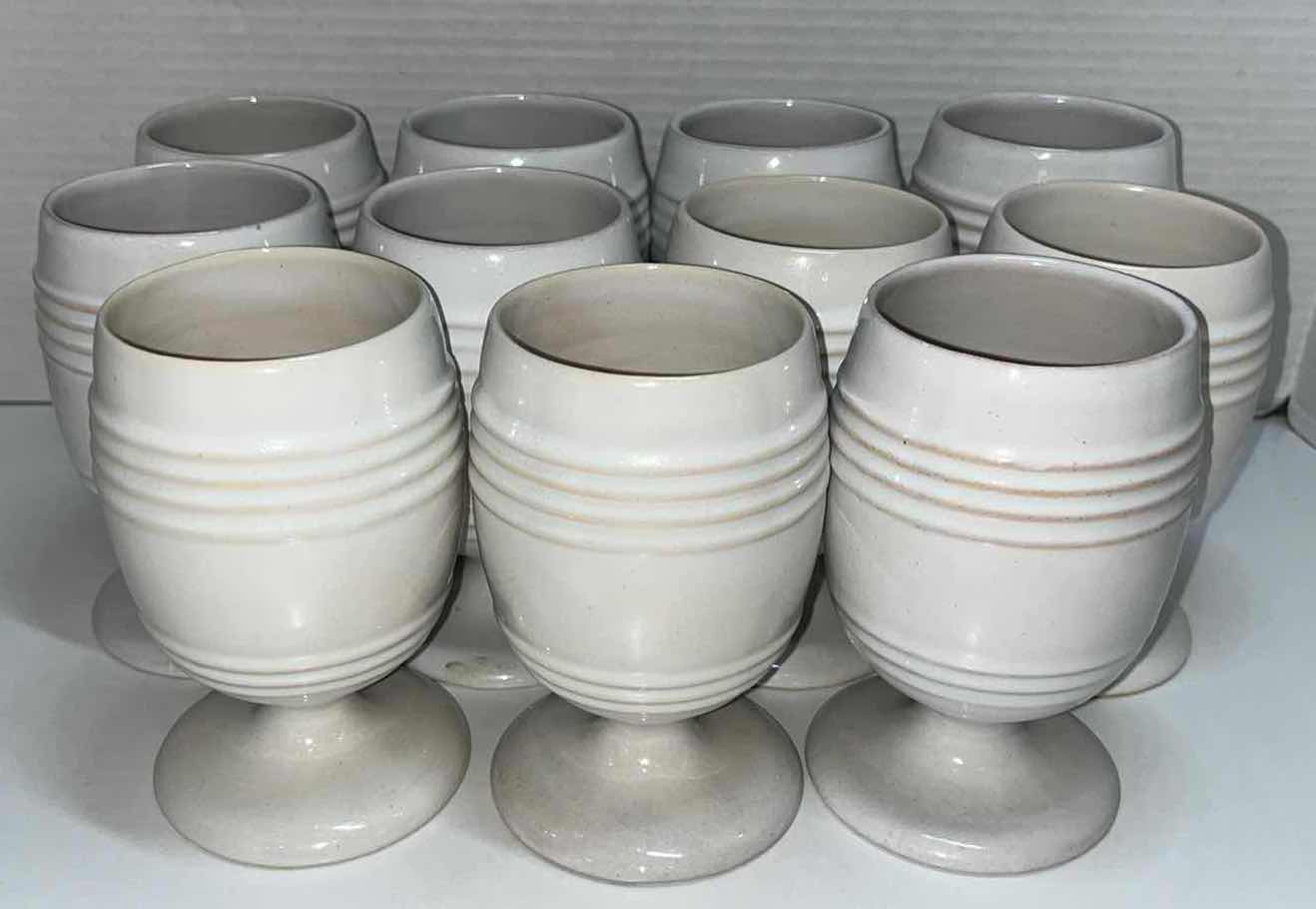 Photo 3 of VINTAGE CERAMIC 8” PITCHER & 5.25” DRINKING CUPS (11 CUPS/ 1 PITCHER)