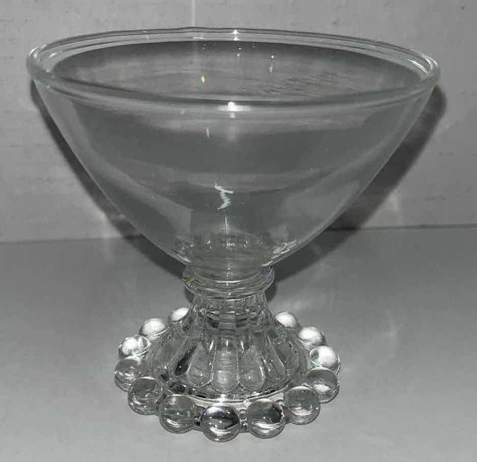 Photo 1 of CLEAR ANCHOR HOCKING BOOPIE 3.5” CANDLEWICK SHERBET DESSERT GLASSES (9)