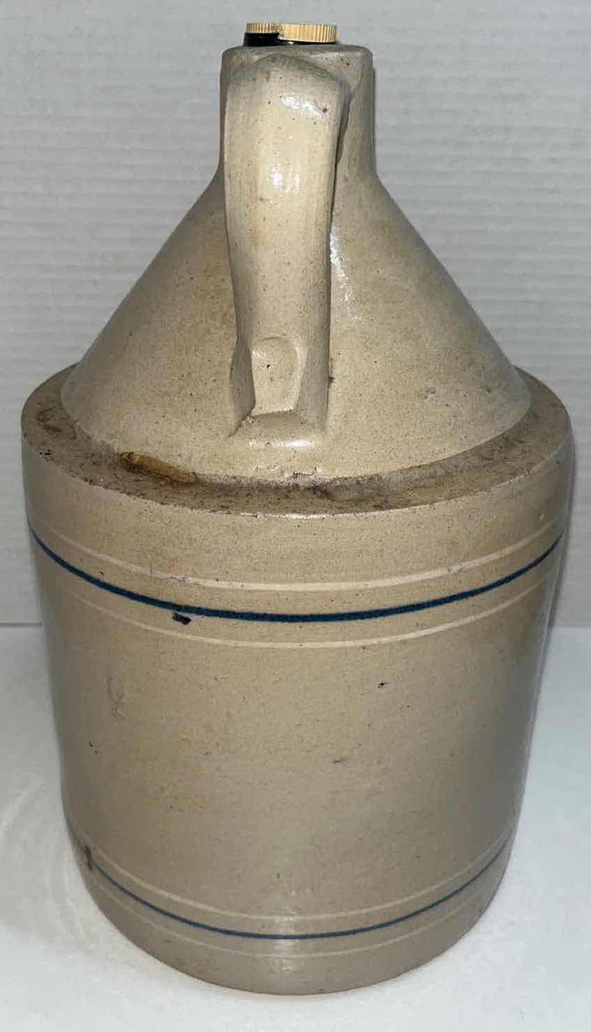 Photo 4 of ANTIQUE ADVERTISING CROCK JUG FROM D. MILLER & CO 1960-62 7” X 7” H12”, VINTAGE STONEWARE CROCK PITCHER H4.75” & STONEWARE CROCK JAR H5.25”