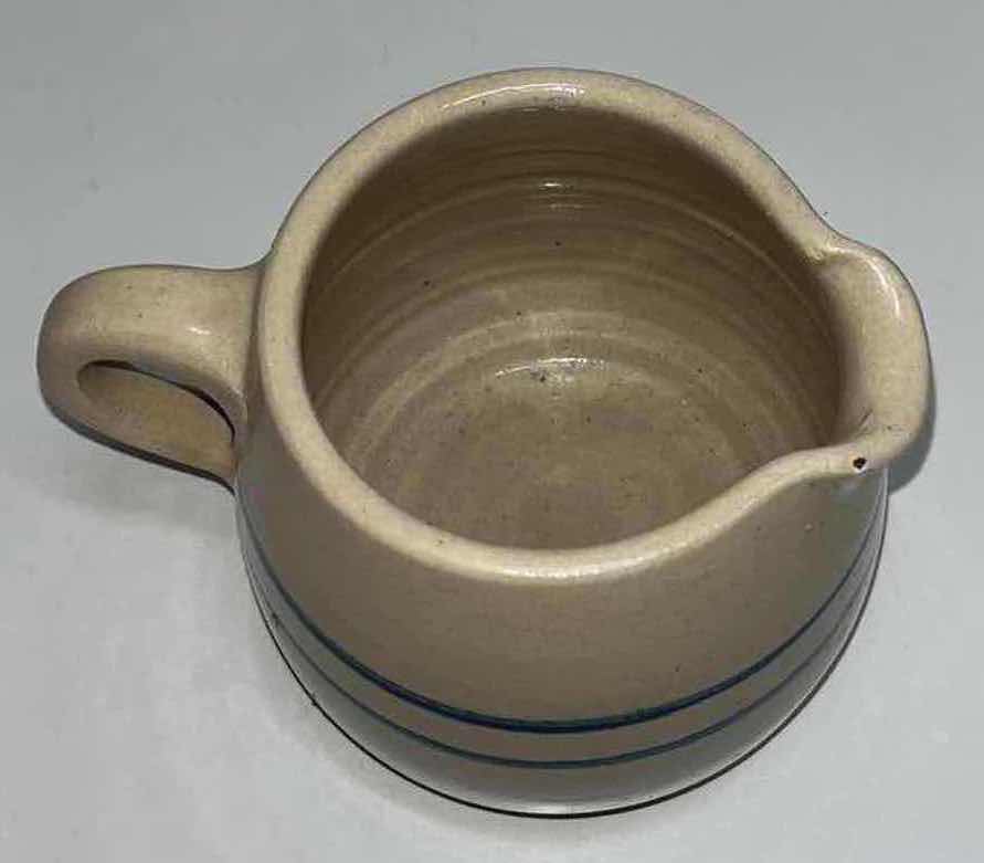 Photo 11 of ANTIQUE ADVERTISING CROCK JUG FROM D. MILLER & CO 1960-62 7” X 7” H12”, VINTAGE STONEWARE CROCK PITCHER H4.75” & STONEWARE CROCK JAR H5.25”