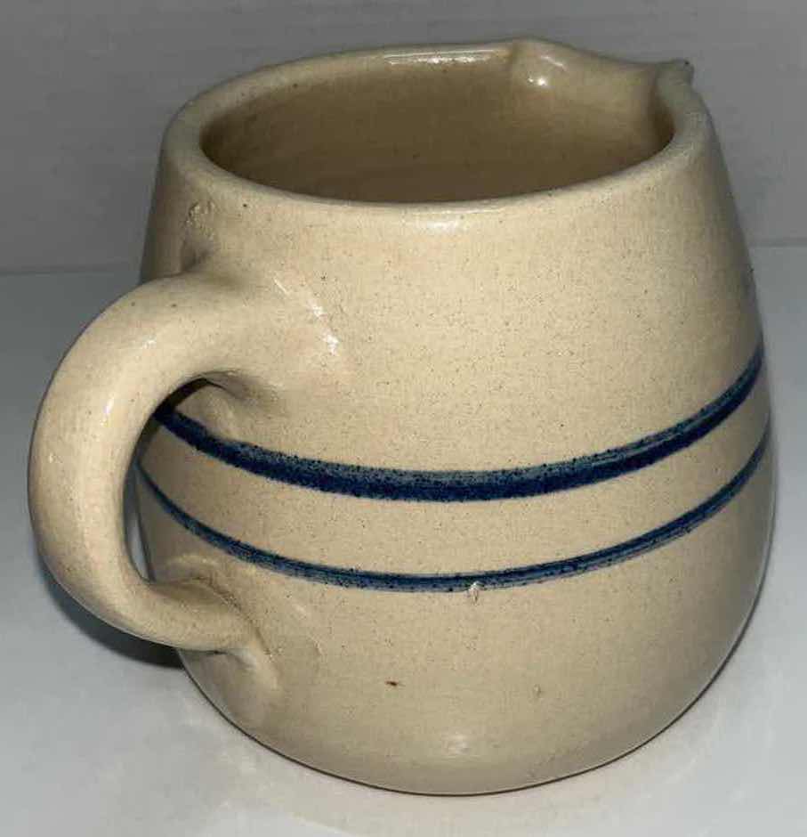 Photo 10 of ANTIQUE ADVERTISING CROCK JUG FROM D. MILLER & CO 1960-62 7” X 7” H12”, VINTAGE STONEWARE CROCK PITCHER H4.75” & STONEWARE CROCK JAR H5.25”