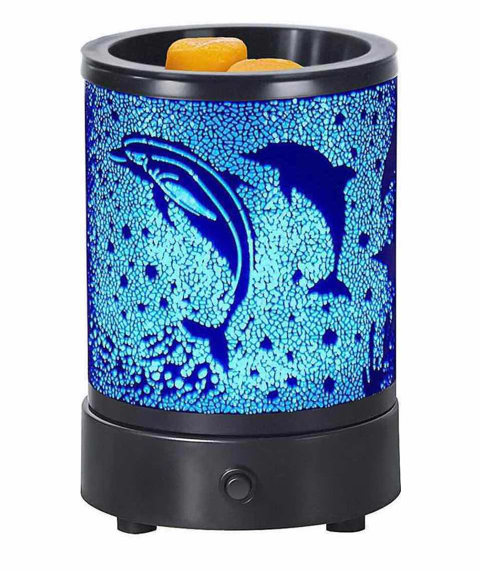 Photo 1 of NEW HEKALU ELECTRIC DOLPHIN COLOR CHANGING WAX WARMER, BOX OF WAX MELTS & WAX LINERS