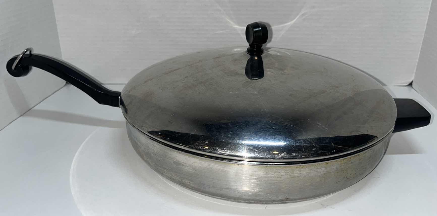 Photo 1 of FARBERWARE ALUMINUM CLAD STAINLESS STEEL 12.25” LIDDED PAN