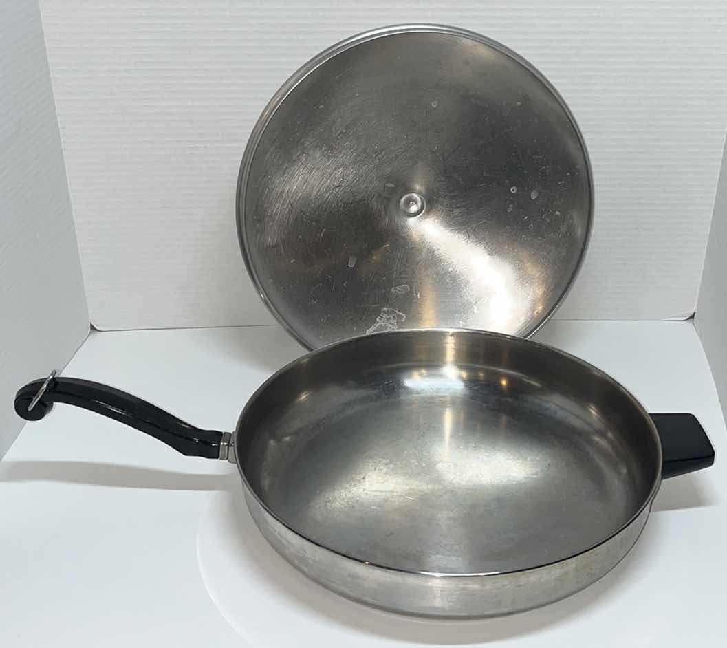 Photo 2 of FARBERWARE ALUMINUM CLAD STAINLESS STEEL 12.25” LIDDED PAN