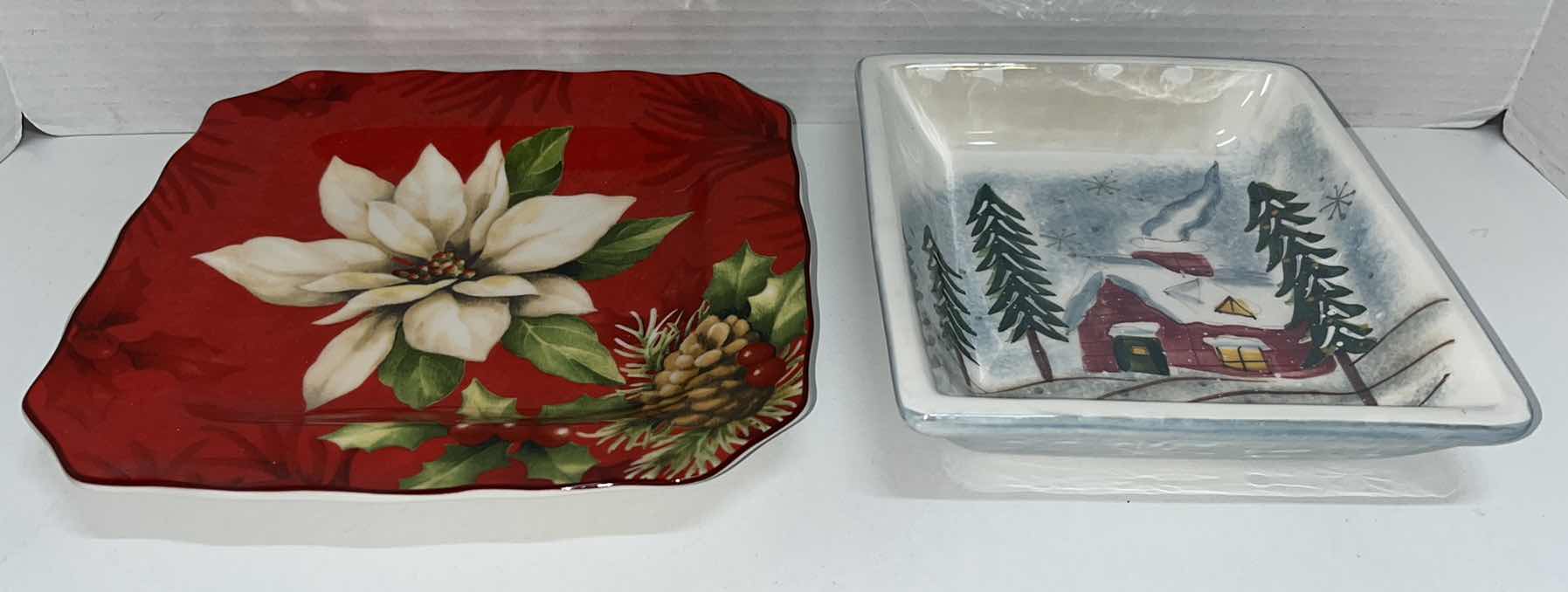 Photo 2 of ASSORTED CHRISTMAS CERAMIC/GLASS DISHES (7)