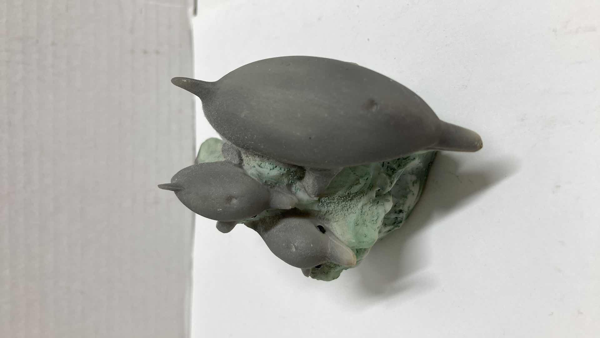 Photo 3 of STONE CRITTERS MOM & BABY DOLPHIN FIGURINE & HANDCRAFTED STONE DOLPHIN FIGURINE