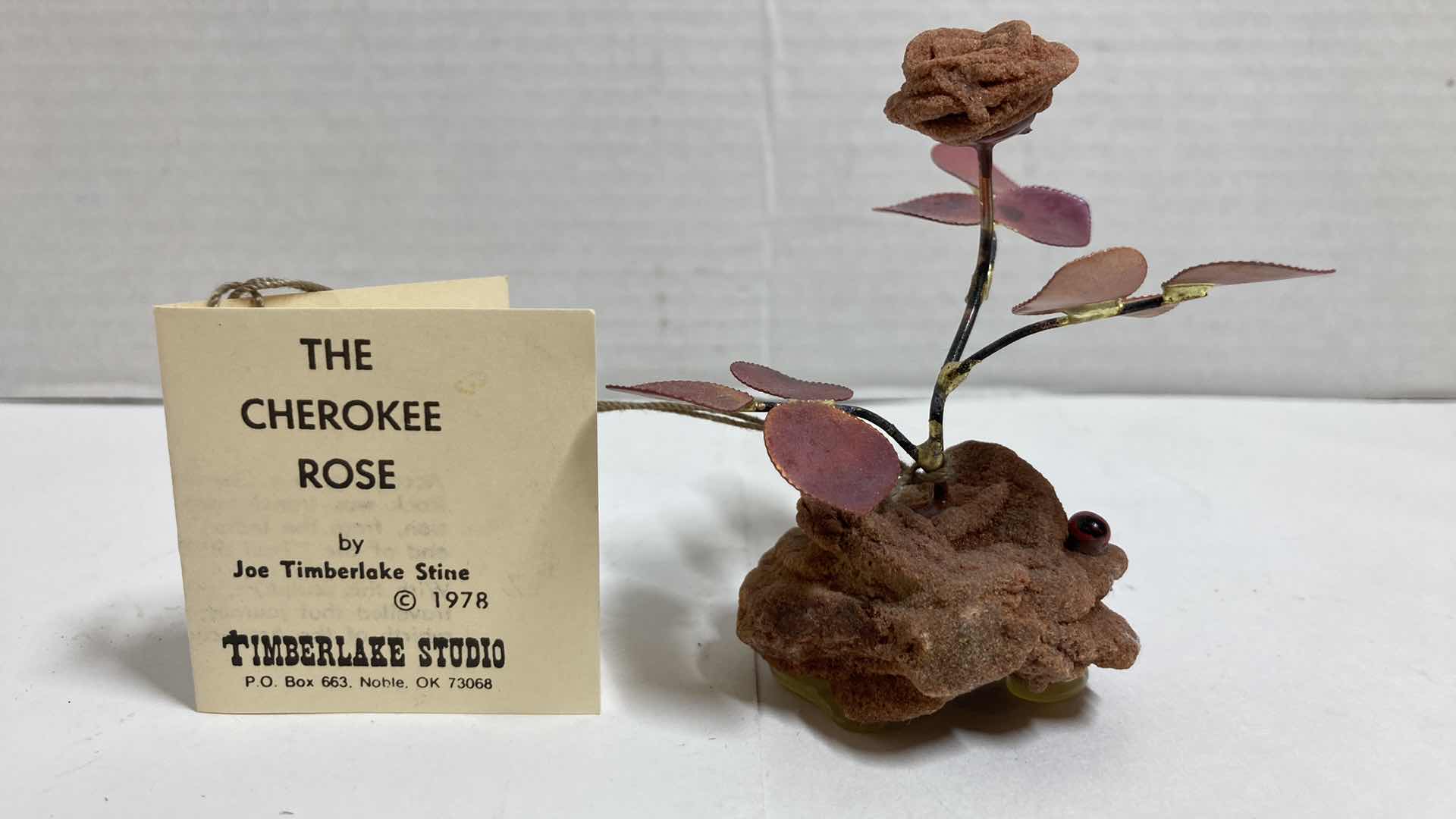 Photo 1 of TIMBERLAKE STUDIO THE CHEROKEE ROSE SCULPTURE BY JOE TIMBERLAKE STINE 1978 3” X 3” H3”