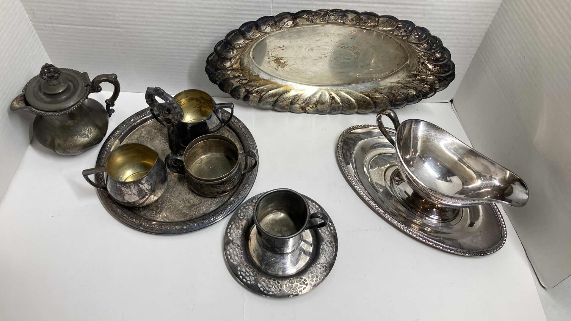Photo 2 of SILVER PLATED SERVING DISHES- VARIOUS DESIGNS & PURPOSES (11)